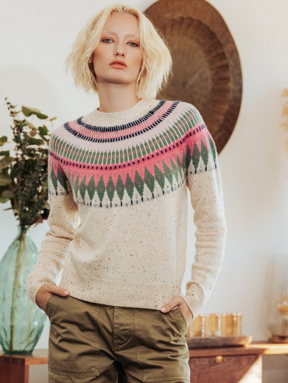 27 Miles Sabrina Cashmere Fair Isle Sweater
